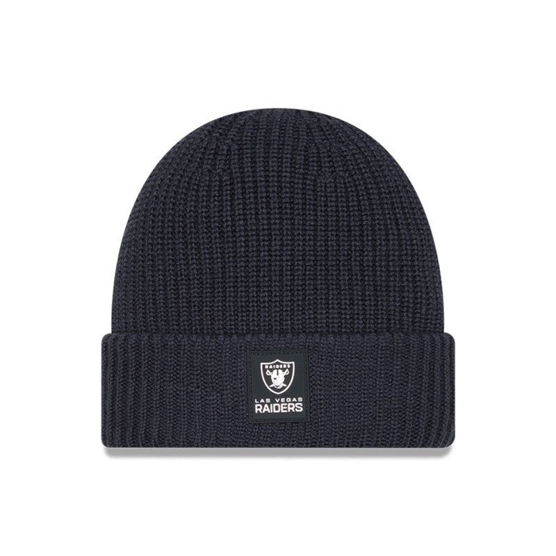 Las Vegas Raiders Navy Cuffed Knit Beanie - New Era - 