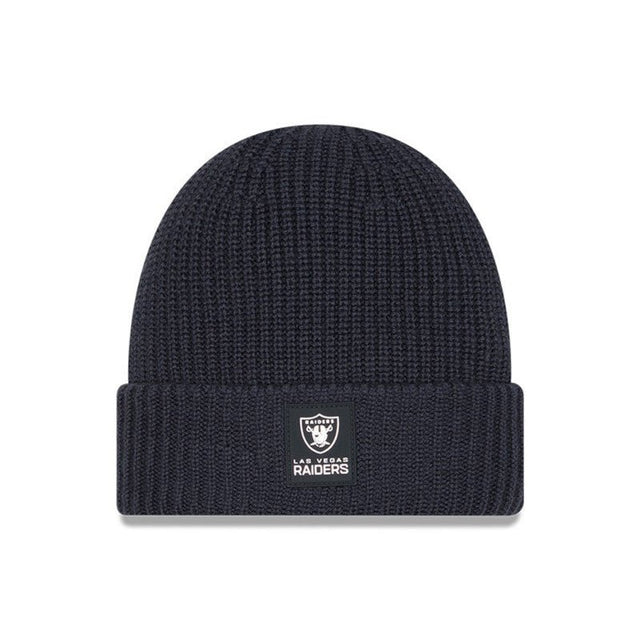 Las Vegas Raiders Navy Cuffed Knit Beanie - New Era - 
