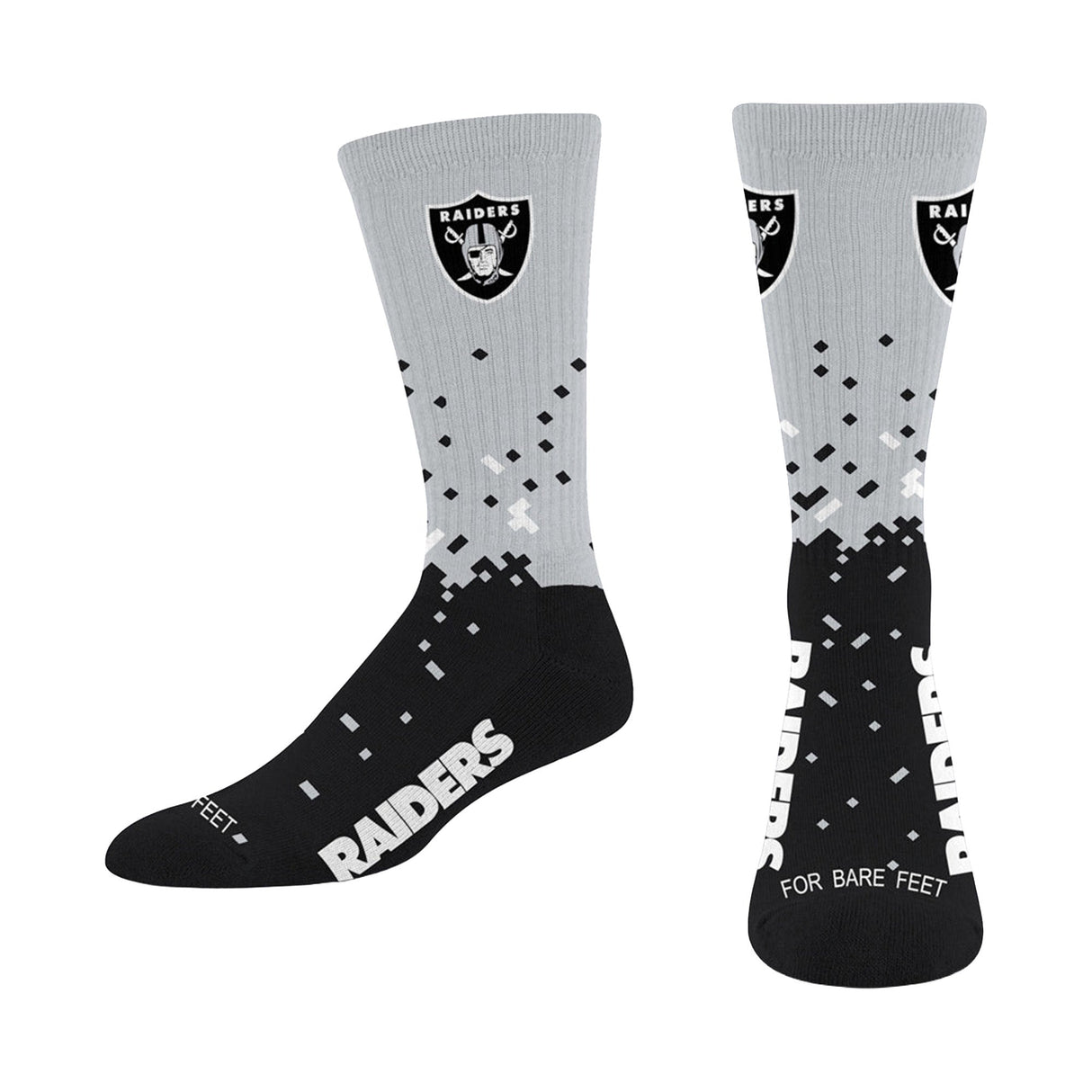 Las Vegas Raiders Spray Zone Crew Socks - For Bare Feet - 155801121