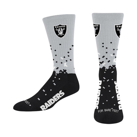 Las Vegas Raiders Spray Zone Crew Socks - For Bare Feet - 155801121