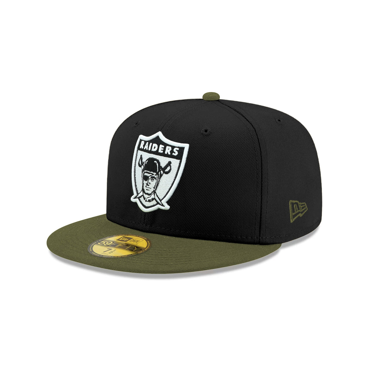 Las Vegas Raiders Super Bowl XI Side Patch Black & Olive 59FIFTY Fitted Hat - New Era - 23740212312