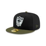Las Vegas Raiders Super Bowl XI Side Patch Black & Olive 59FIFTY Fitted Hat - New Era - 23740212312