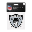 Las Vegas Raiders Throwback Shield Logo 4x4 Perfect Cut Decal - Wincraft - 3210123