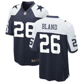 Dallas Cowboys DaRon Bland #26 Nike alternate game jersey featuring navy blue and white colors with player name and number.
