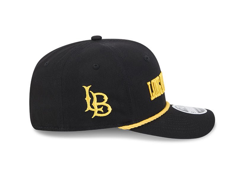 Long Beach State Black 9SEVENTY Stretch - Snap Hat - New Era - 234301631