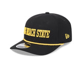 Long Beach State Black 9SEVENTY Stretch - Snap Hat - New Era - 234301631