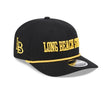 Long Beach State Black 9SEVENTY Stretch - Snap Hat - New Era - 234301631