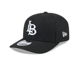 Long Beach State Black 9SEVENTY Stretch - Snap Hat - New Era - 234303631