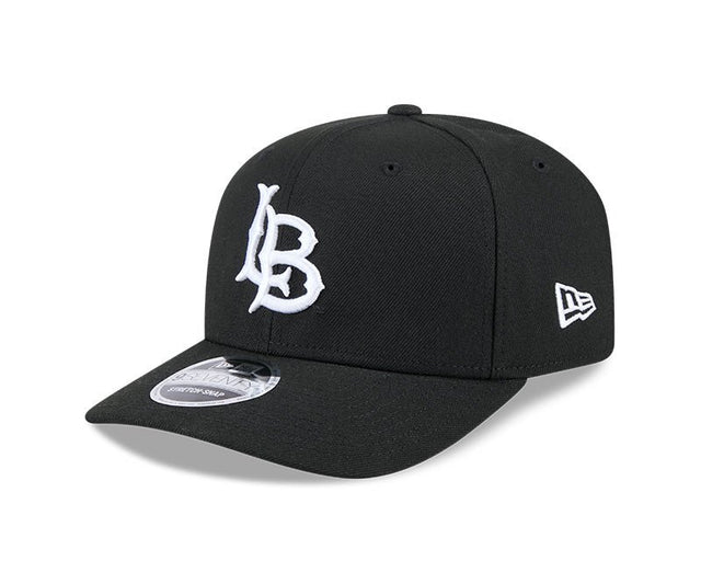 Long Beach State Black 9SEVENTY Stretch - Snap Hat - New Era - 234303631