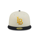 Long Beach State Chrome Black 59FIFTY Fitted Hat - New Era - 230110163101