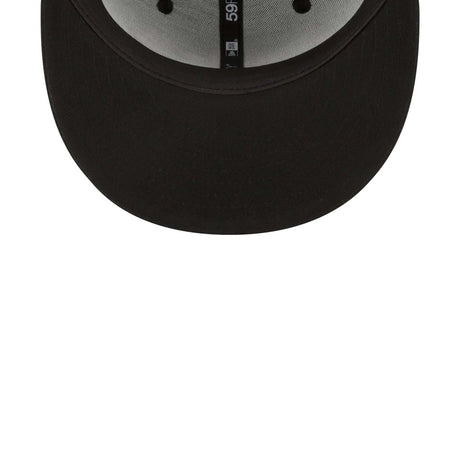 Long Beach State Yellow LB Logo Black 59FIFTY Fitted Hat - New Era - 