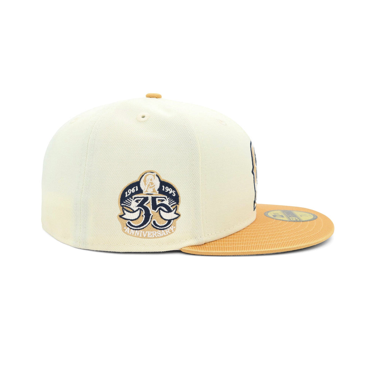 Los Angeles Angels 35th Anniversary Cream & Gold 59FIFTY Fitted Hat - New Era - 23861540202