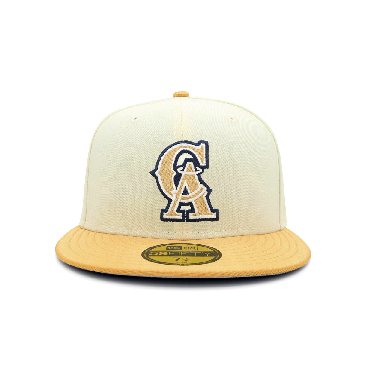 Los Angeles Angels 35th Anniversary Cream & Gold 59FIFTY Fitted Hat - New Era - 23861540202