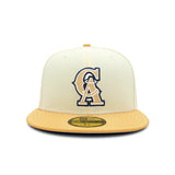 Los Angeles Angels 35th Anniversary Cream & Gold 59FIFTY Fitted Hat - New Era - 23861540202