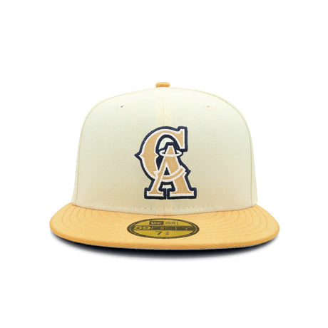 Los Angeles Angels 35th Anniversary Cream & Gold 59FIFTY Fitted Hat - New Era - 23861540202