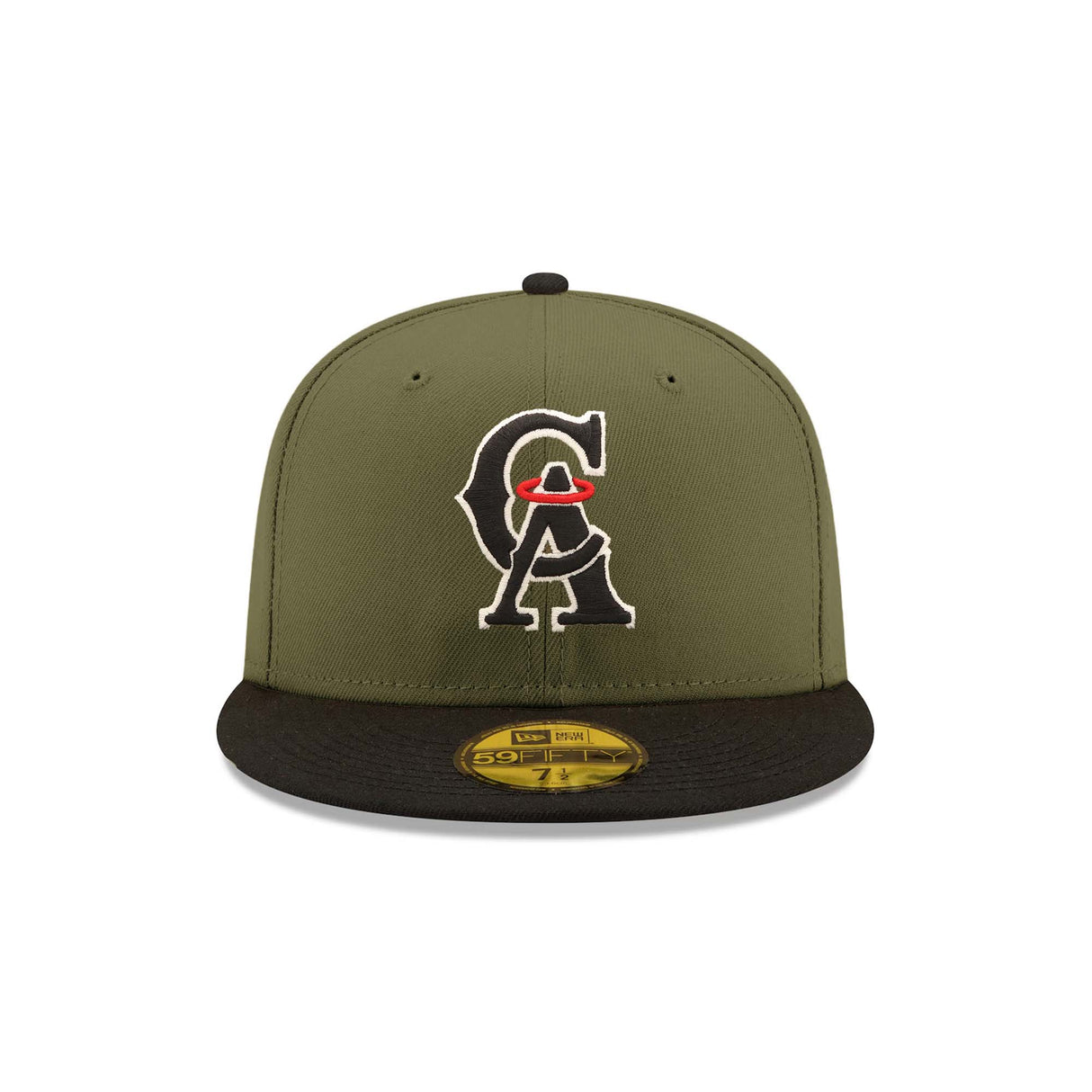 Los Angeles Angels 35th Patch Olive & Black "Field Issue" 59FIFTY Fitted Hat - New Era - 