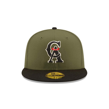 Los Angeles Angels 35th Patch Olive & Black "Field Issue" 59FIFTY Fitted Hat - New Era - 