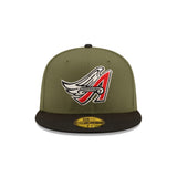 Los Angeles Angels 40th Patch Olive & Black "Field Issue" 59FIFTY Fitted Hat - New Era - 