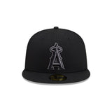 Los Angeles Angels Basic Black & Graphite Logo 59FIFTY Fitted Hat - New Era - 23863540201