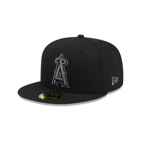 Los Angeles Angels Basic Black & Graphite Logo 59FIFTY Fitted Hat - New Era - 23863540201