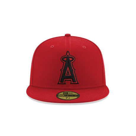 Los Angeles Angels Basic Scarlet Red 59FIFTY Fitted Hat - New Era - 23013440201