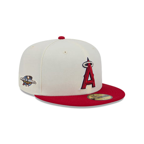 Los Angeles Angels Cream & Red 2002 World Series 59FIFTY Fitted Hat - New Era - 