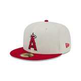 Los Angeles Angels Cream & Red 2002 World Series 59FIFTY Fitted Hat - New Era - 