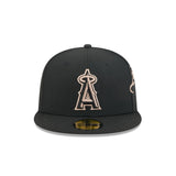 Los Angeles Angels Gothic Lettering Black 59FIFTY Fitted Hat - New Era - 23014340201