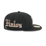 Los Angeles Angels Gothic Lettering Black 59FIFTY Fitted Hat - New Era - 23014340201