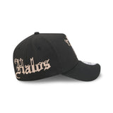 Los Angeles Angels Gothic Lettering Black 9FORTY A-Frame Snapback Hat - New Era - 230144402