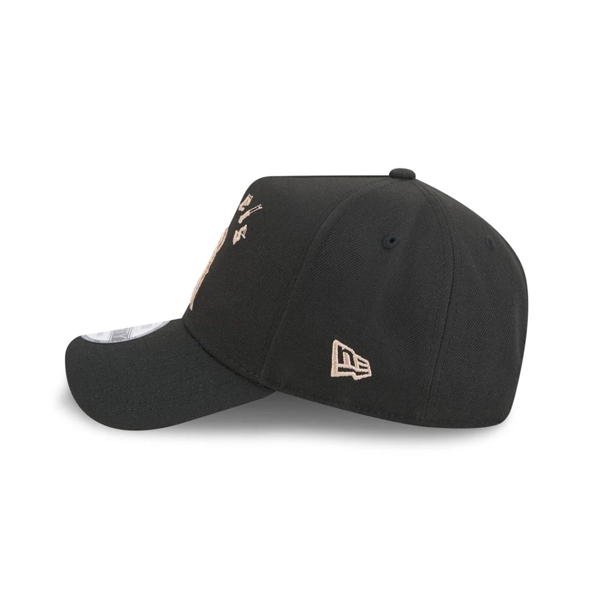 Los Angeles Angels Gothic Lettering Black 9FORTY A-Frame Snapback Hat - New Era - 230144402