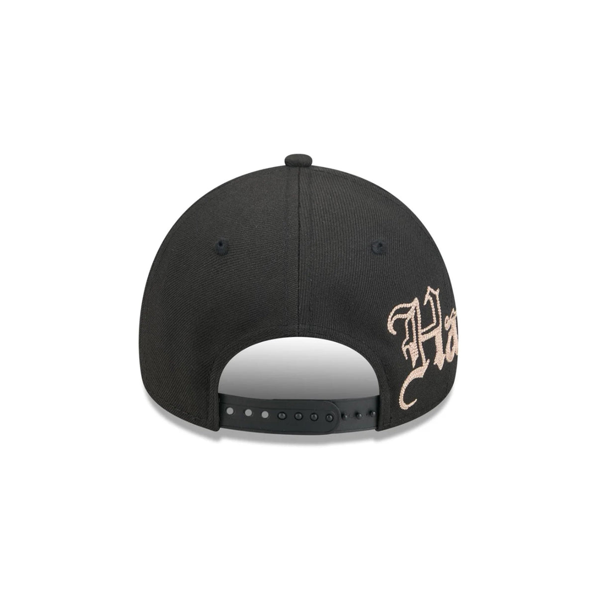 Los Angeles Angels Gothic Lettering Black 9FORTY A-Frame Snapback Hat - New Era - 230144402
