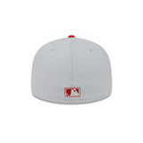 Los Angeles Angels Metallic City Gray & Red 59FIFTY Fitted Hat - New Era - 23334740201