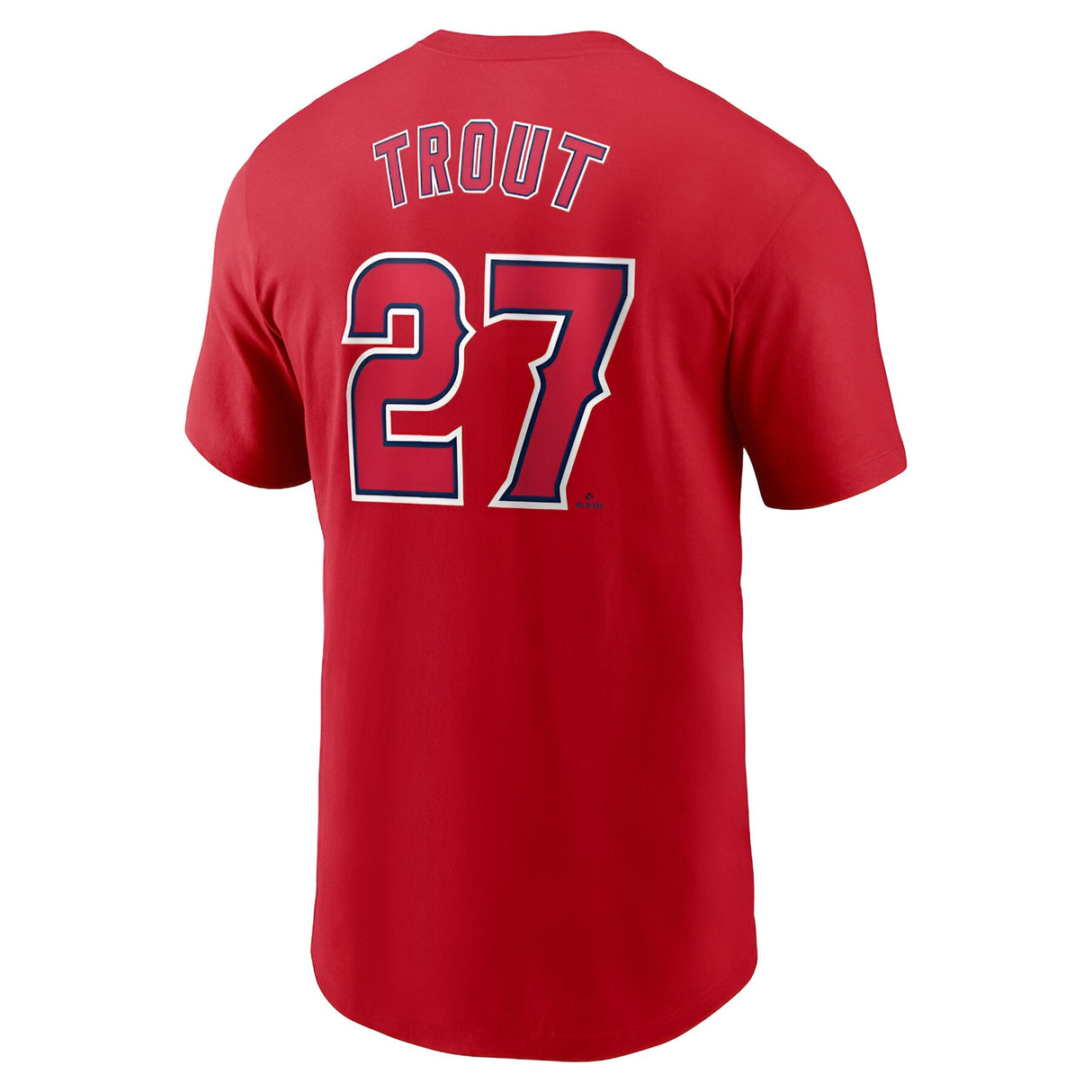 Los Angeles Angels Mike Trout 27 Fuse Name & Number T-Shirt - Red - Nike - 