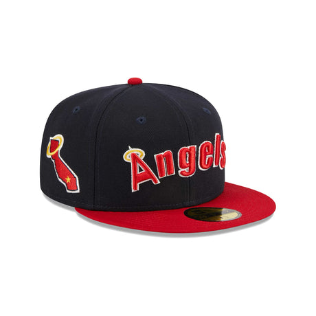 Los Angeles Angels Navy Red Cooperstown Collection 59FIFTY Fitted Hat - New Era - 23332640201