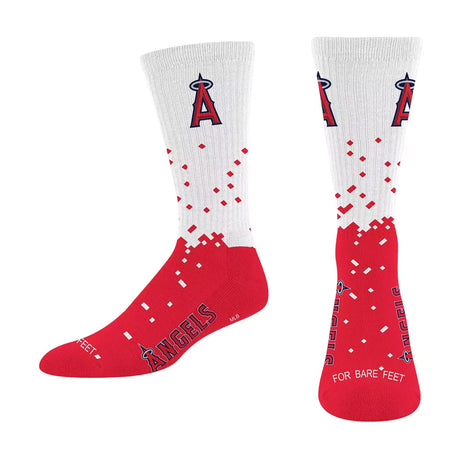 Los Angeles Angels Spray Zone Crew Socks - For Bare Feet - 