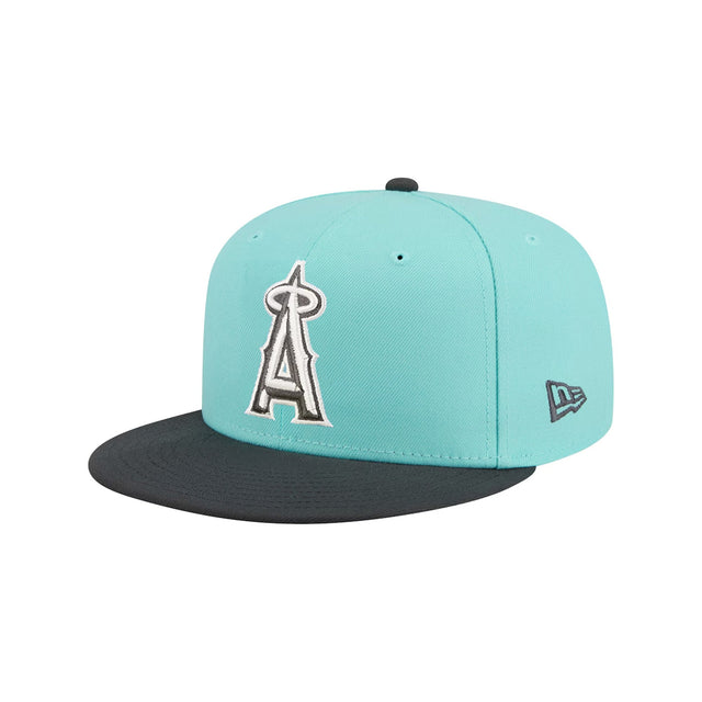 Los Angeles Angels Two - Tone Turquoise & Charcoal 59FIFTY Fitted Hat - New Era - 23010740201