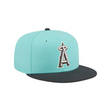 Los Angeles Angels Two - Tone Turquoise & Charcoal 59FIFTY Fitted Hat - New Era - 23010740201