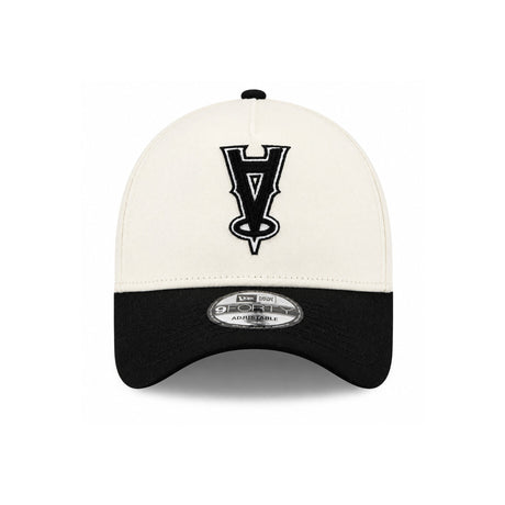 Los Angeles Angels Upside Down Logo 60th Anniversary Chrome Black 9FORTY A-Frame Snapback Hat - New Era - 23014140203