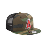 Los Angeles Angels Woodland Camo 9FIFTY Snapback Trucker Hat - New Era - 23012640201