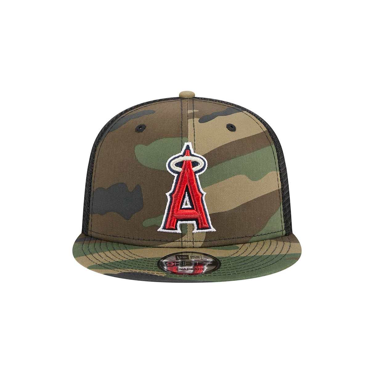 Los Angeles Angels Woodland Camo 9FIFTY Snapback Trucker Hat - New Era - 23012640201