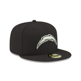 Los Angeles Chargers Authentic Collection Black and White 59FIFTY Fitted - New Era - 