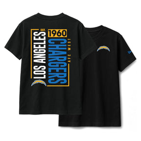 Los Angeles Chargers Black New Era 2 - Hit Boxy T-Shirt - New Era - 