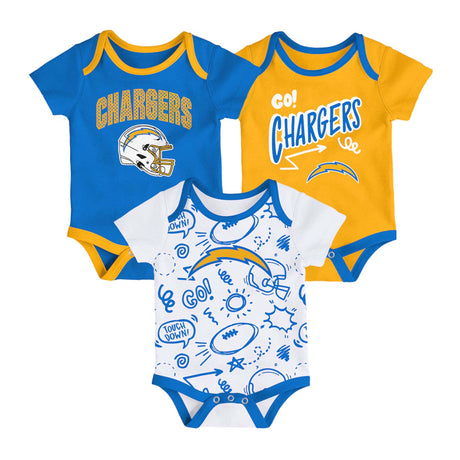 Los Angeles Chargers Infant All Day Play 3 - Piece Bodysuit Set - NFL - 24330110901