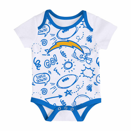 Los Angeles Chargers Infant All Day Play 3 - Piece Bodysuit Set - NFL - 24330110901