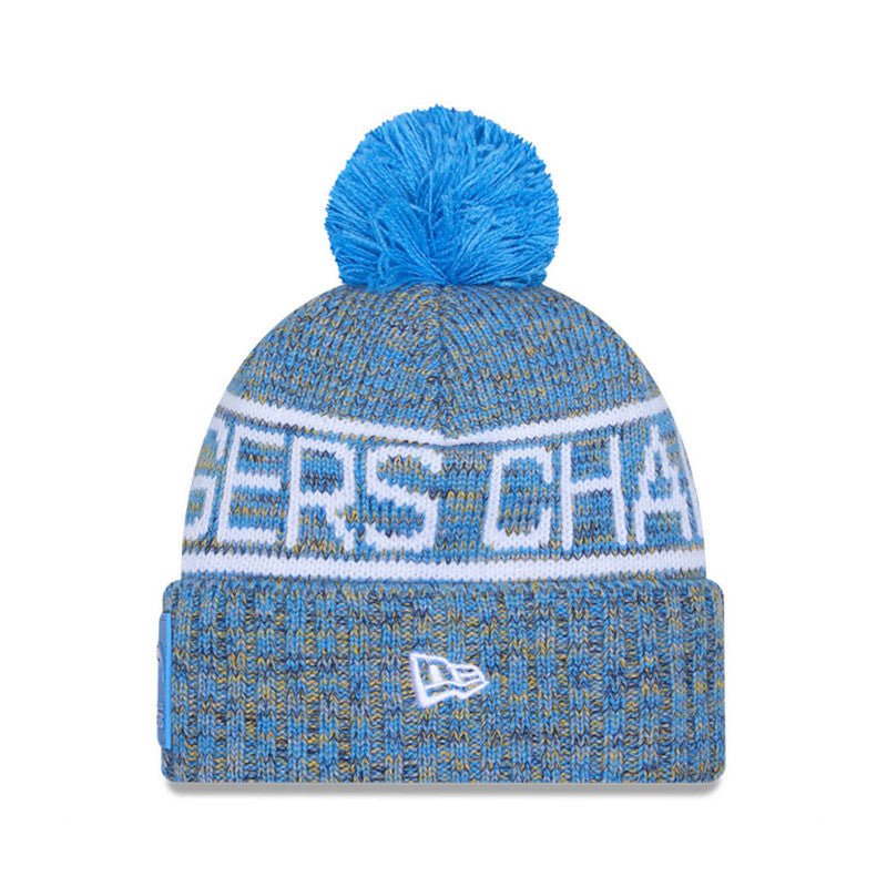 Los Angeles Chargers Powder Blue/Gold Pom Knit Beanie - New Era - 