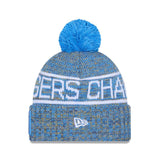 Los Angeles Chargers Powder Blue/Gold Pom Knit Beanie - New Era - 