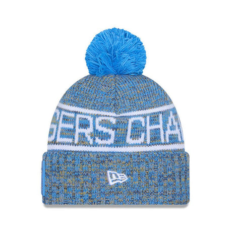 Los Angeles Chargers Powder Blue/Gold Pom Knit Beanie - New Era - 
