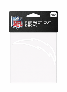 Los Angeles Chargers White 4x4 Perfect Cut Decal - Wincraft - 3215109