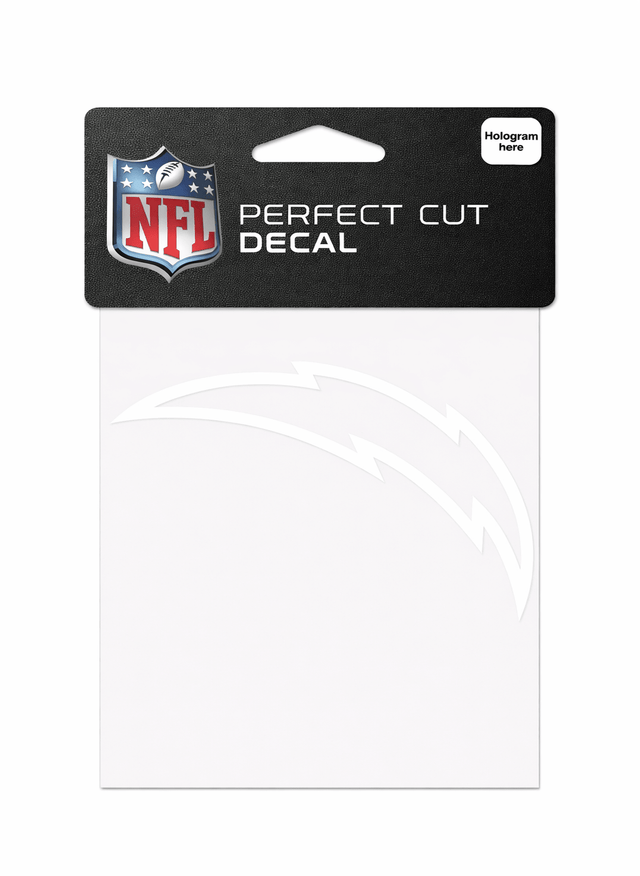Los Angeles Chargers White 4x4 Perfect Cut Decal - Wincraft - 3215109